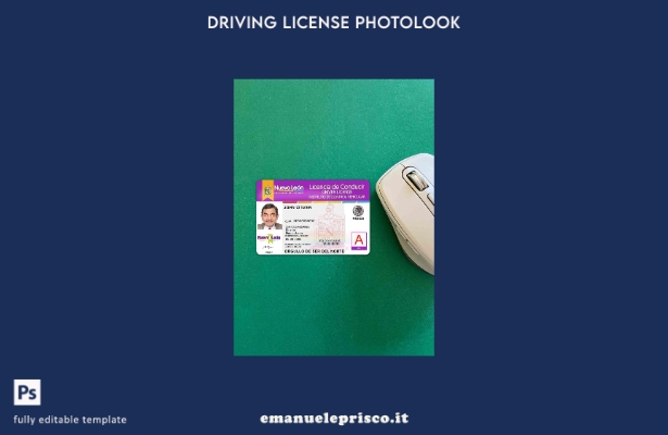 stile verificato modello FRONTE photolook patente di guida Messico Nuevo Leon